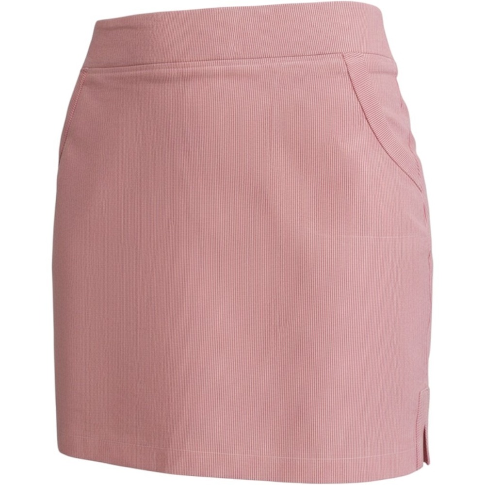 Attyre NY Seersucker Skort 14 Pink White Striped Pockets Golf Tennis